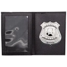 Plånbok med Polisbricka