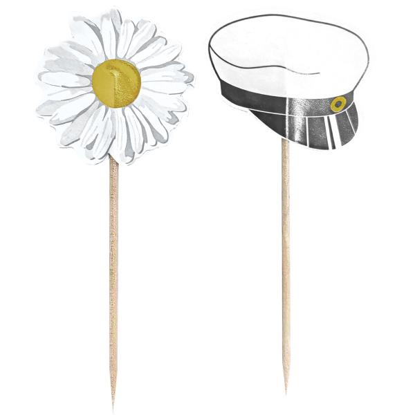 Partypinnar Studentmössor/Prästkragar 12-pack