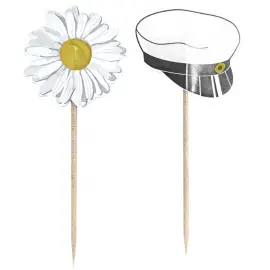 Partypinnar Studentmössor/Prästkragar 12-pack