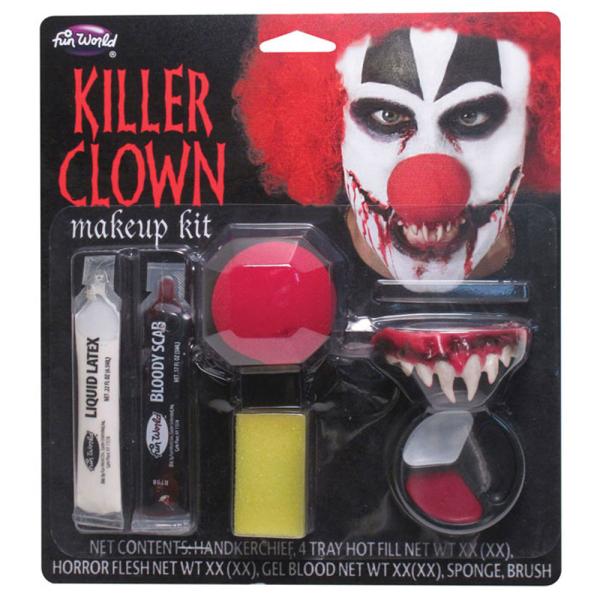 Läskig Clown Smink Kit