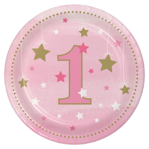 Pappassietter 1 År One Little Star Ljusrosa