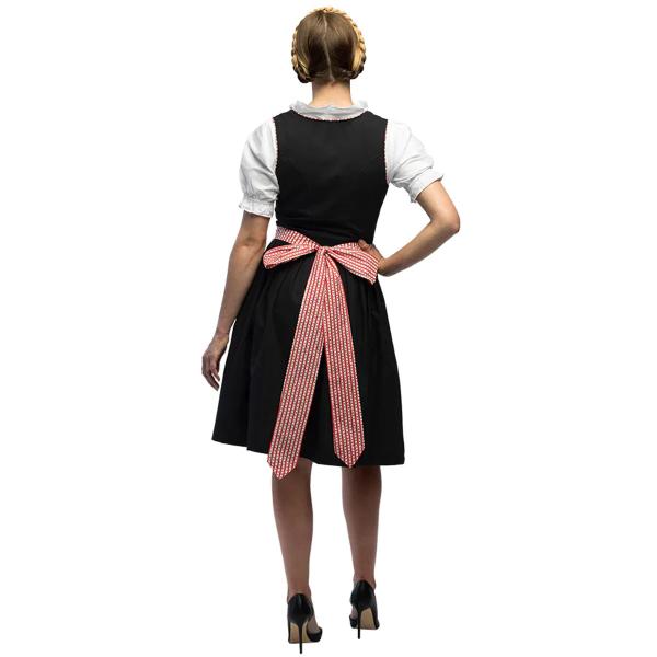 Oktoberfest Tyrolerklänning Rosa/Svart/Vit