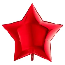Stor Folieballong Stjärna Röd