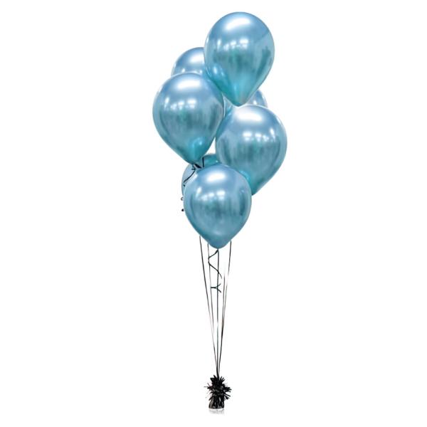 Latexballonger Chrome Ljusblå Platinum