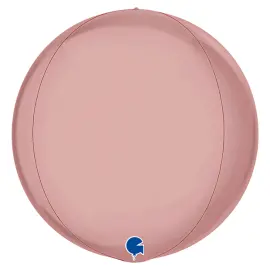 Stor Globe Folieballong Platinum Rosé