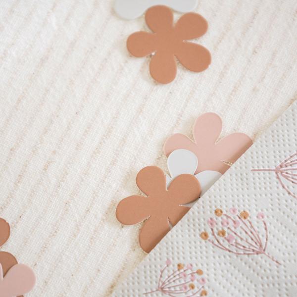 Konfetti Blommor Rosabrun/Gammalrosa/Beige 80-pack