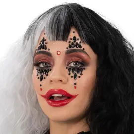 Clown Ansiktssmycken Svart
