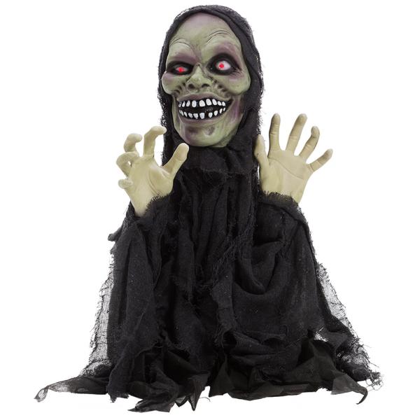 Stor Hoppande Grön Zombie