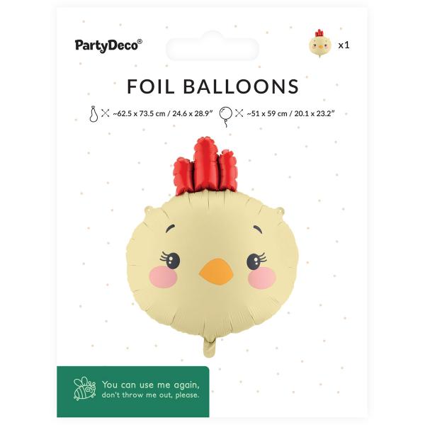 Folieballong Kyckling 51 x 59 cm