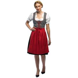 Oktoberfest Tyrolerkl&auml;nning Vit/R&ouml;d/Svart