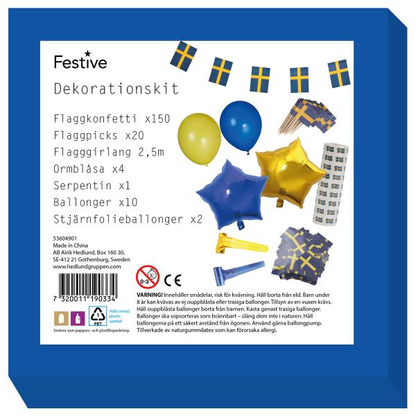 Dekorationspaket Sverige 7-pack