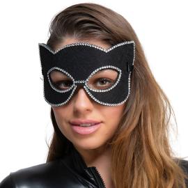 &Ouml;gonmask Katt med Strass