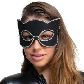 &Ouml;gonmask Katt med Strass