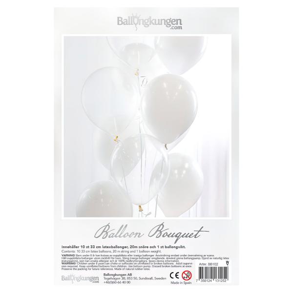 Ballongbukett Vit