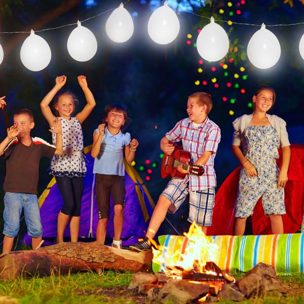 LED Ballong Girlang Vit