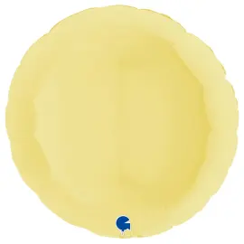 Stor Rund Folieballong Pastellgul Matt