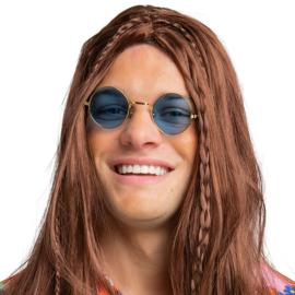 Runda Glasögon Hippie Blå