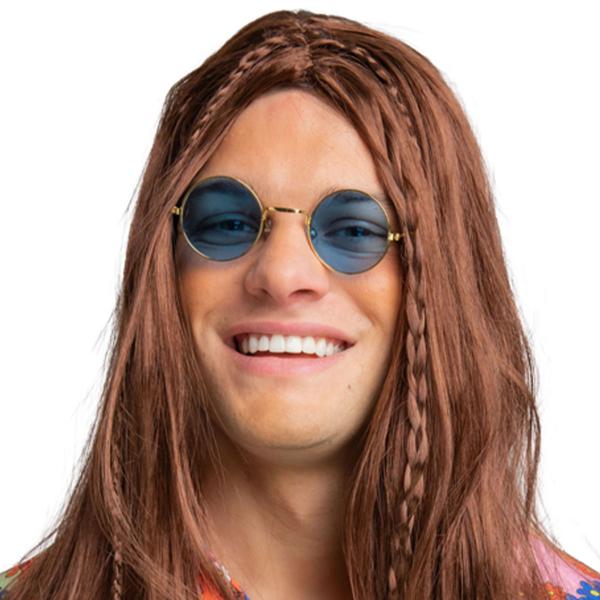 Runda Glasögon Hippie Blå