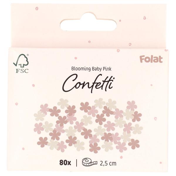 Konfetti Blommor Rosabrun/Gammalrosa/Beige 80-pack