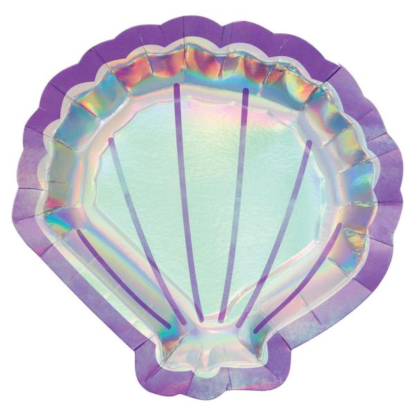 Papptallrikar Snäckor Mermaid Shine