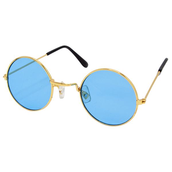 Runda Glasögon Hippie Blå