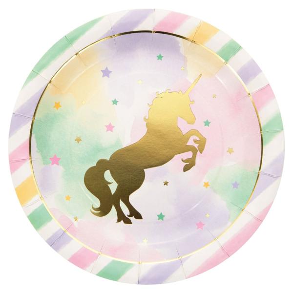 Papptallrikar Unicorn Sparkle