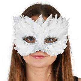Halvmask Venetiansk Vit