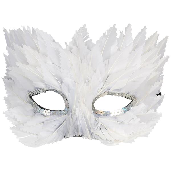 Halvmask Venetiansk Vit