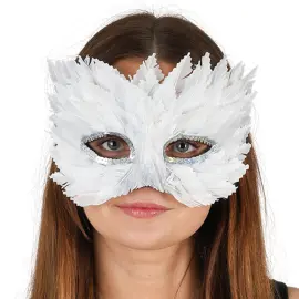 Halvmask Venetiansk Vit