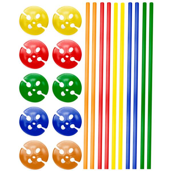Ballongpinnar Flerfärgade