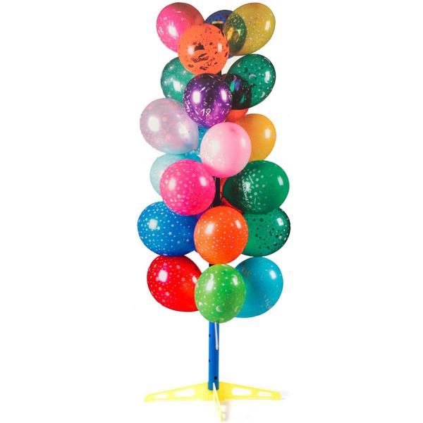 Ballongställ Blått & Gult