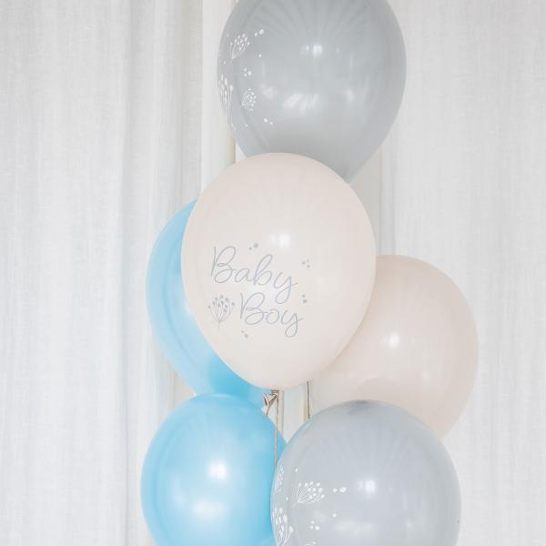 Latexballonger Baby Boy Mix 6-pack