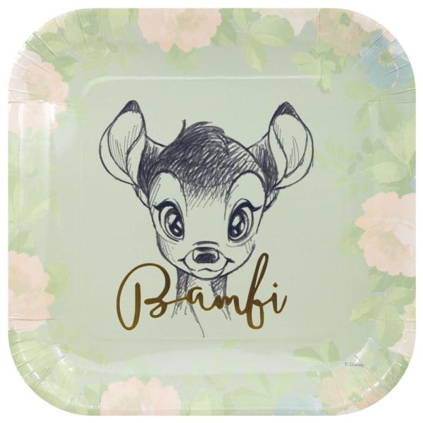 Bambi Fyrkantiga Papptallrikar