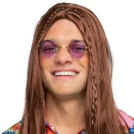 Runda Glas&ouml;gon Hippie Lila