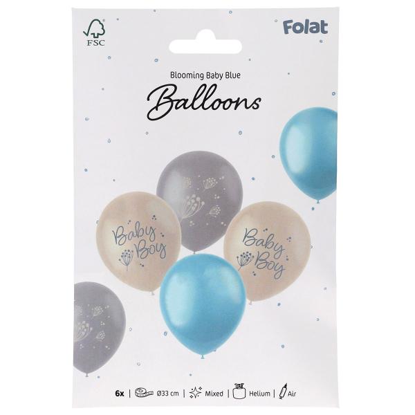 Latexballonger Baby Boy Mix 6-pack