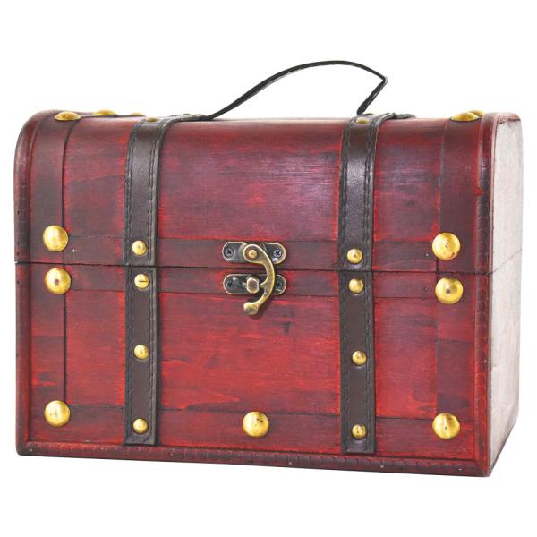 Röda Piratkistor med Nitar Kit