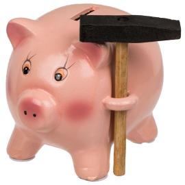 Spargris med Hammare 13 x 10,5 cm