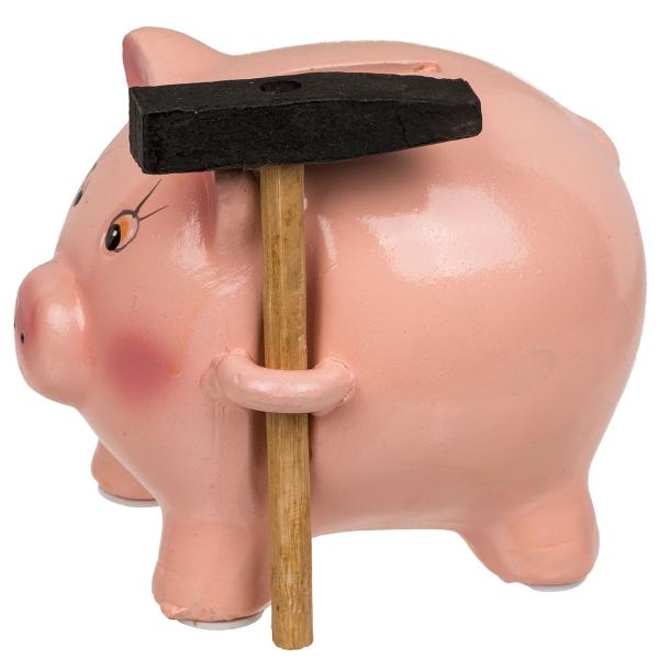 Spargris med Hammare 13 x 10,5 cm