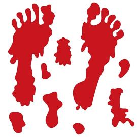 Gelstickers Blodiga Fotavtryck