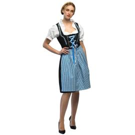 Oktoberfest Tyrolerkl&auml;nning Bl&aring;/Svart/Vit