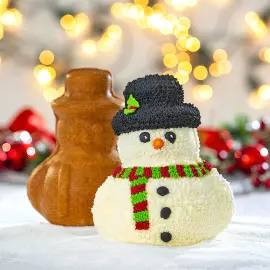 3D Kakform Snögubbe