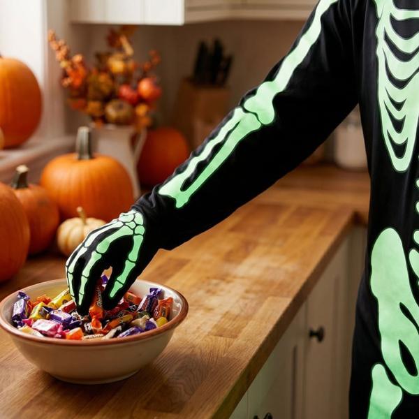 Skelettdräkt Självlysande