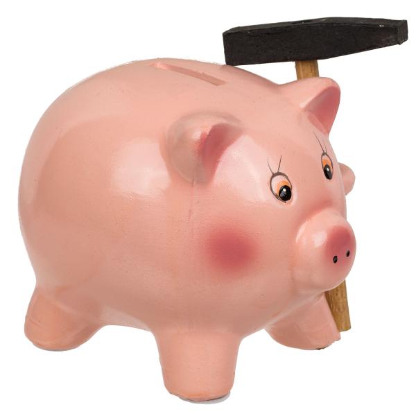 Spargris med Hammare 13 x 10,5 cm