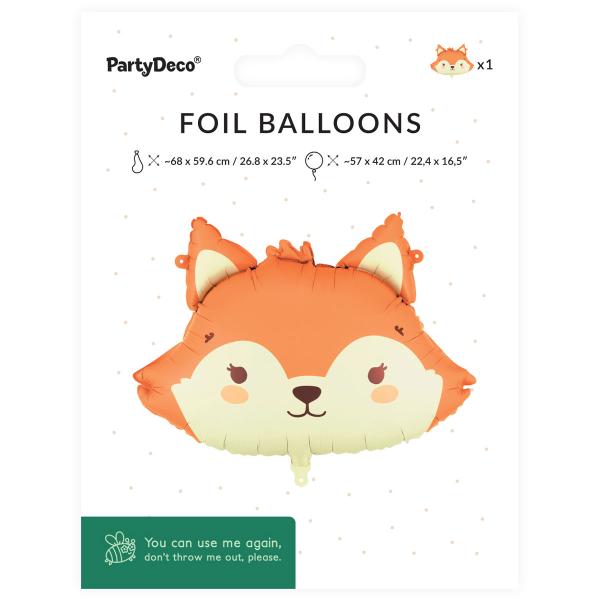 Folieballong Räv 57 x 42 cm