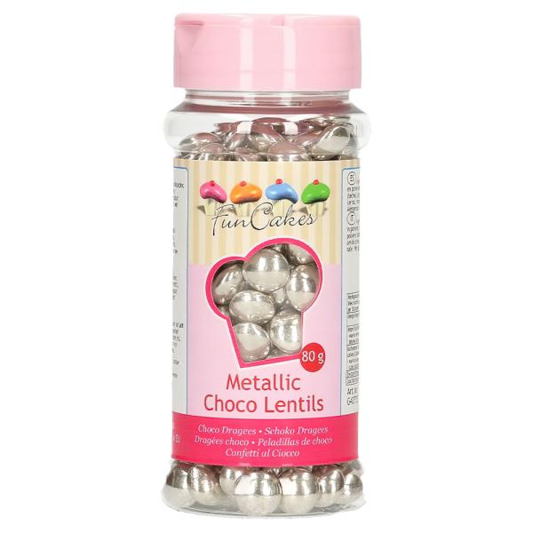 Strössel Chokladlinser Metallic Silver