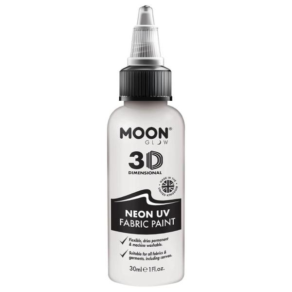 Moon Glow Neon UV Textilfärg Vit 30 ml