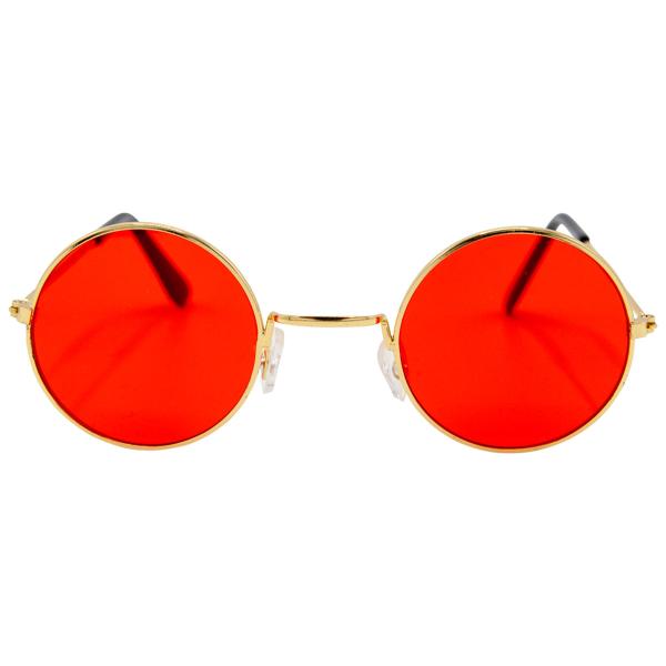 Runda Glasögon Hippie Röd