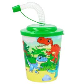 Dinosaurie Mugg med Lock & Sugr&ouml;r 30 cl