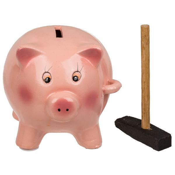 Spargris med Hammare 13 x 10,5 cm