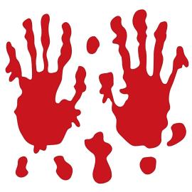 Gelstickers Blodiga Handavtryck
